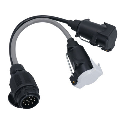 AB Tools Caravan Trailer Adaptor Extension Lead 13 Pin7 Pin N And S Towing Electrics from B&Q