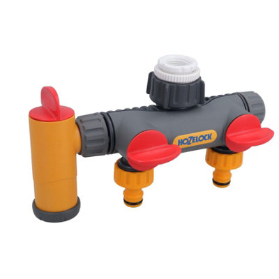 Ab Tools Hozelock 3 Way Tap Multi Hose Pipe Connector Adapter Watering Garden Yard