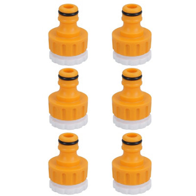 AB Tools Outdoor Garden Tap Hose Threaded Tap Connector 3/4In With 1/2In Reducer 6Pc from B&Q