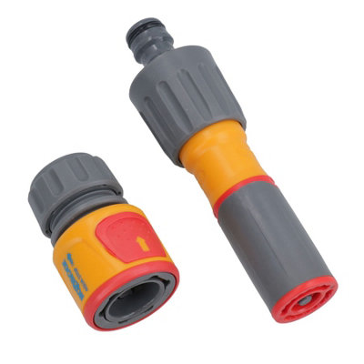 AB Tools Hozelock Twist 3In1 Spray Nozzle Garden Yard Hose Pipe Water Gun & Aqua Stop from B&Q