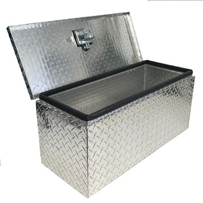 Ab Tools Trailer Truck Aluminium Lockable Tool Box Chest Locker Storage 26" X 9" X 9"