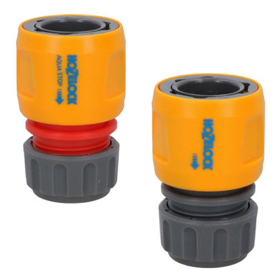 AB Tools Hozelock Quick Release Fitting & Aqua Water Stop Garden Hose Pipe Connector from B&Q