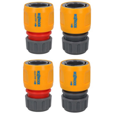 AB Tools Hozelock Quick Release Fitting & Aqua Water Stop Garden Hose Pipe Yard 4Pk from B&Q