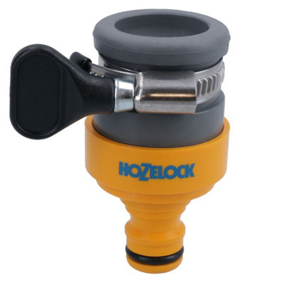 B&Q -  Hozelock Round Mixer Indoor Tap Connector 14-18mm Hose Pipe Adapter House