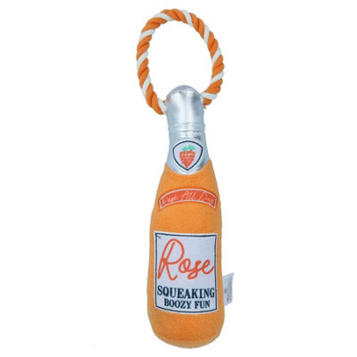 B&Q -  Rosé Bottle Plush Rope Toy Drink Themed Soft Plush Toy Present Gift
