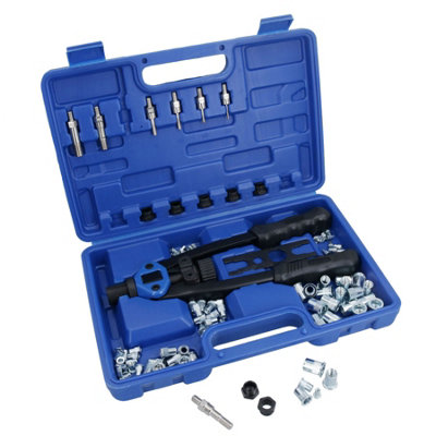 AB Tools M3M12 Hand Nut Riveter Nut Sert Tool Fastener Riveting With 100 Rivet Nuts from B&Q