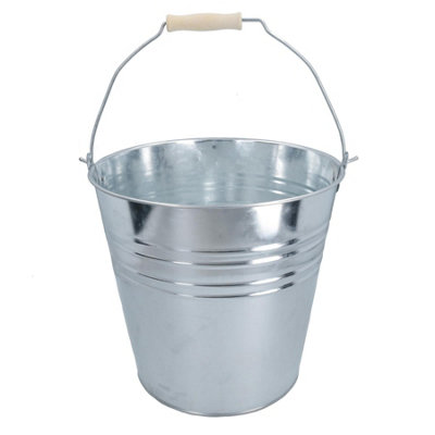 AB Tools 10L Galvanised Steel Metal Bucket Pail Water Coal Fire Greenhouse Garden Plants 1Pc from B&Q