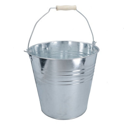 AB Tools 15L Galvanised Steel Metal Bucket Pail Water Coal Fire Greenhouse Garden Plants 1Pc from B&Q