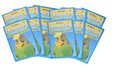 AB Tools 72 Sanded Sheets Sandpaper Cage Lining Budgies Caged Birds  25X40Cm from B&Q