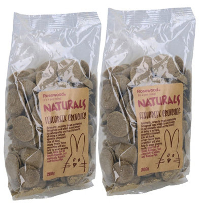 AB Tools 2Pk Small Animal Pet Treat Rabbit Guinea Natural Treat Fenugreek Crunchies from B&Q