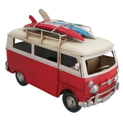 AB Tools Quality Retro Metal Vintage Camper Van Metal Model Replica Ornament Gift