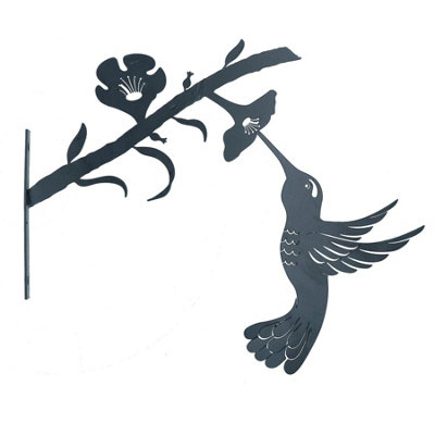 AB Tools Metal Hummingbird Tree Silhouette With Fixing Plate Decor Garden Ornament Gift from B&Q