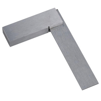 AB Tools 3 Inch (75mm) Engineers Set Square Right Angle Straight Edge Stainless Steel 1Pc from B&Q