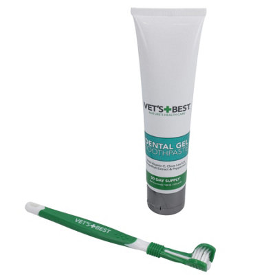 AB Tools Dental Care Kit Teeth Cleaning Fresh Breath For Dogs Finger Brush And Gel from B&Q