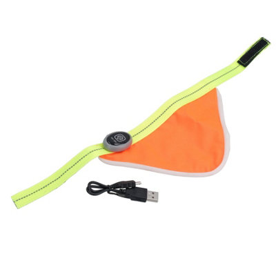 AB Tools S/m Flashing Reflective Dog Bandanna 3 Light Settings For Dog Walking At Night from B&Q