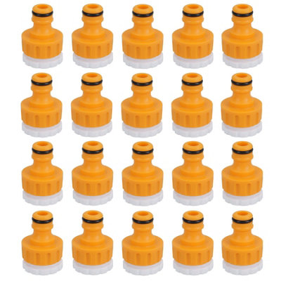 AB Tools Outdoor Garden Tap Hose Threaded Tap Connector 3/4In With 1/2In Reducer 20Pc from B&Q