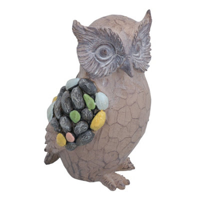 AB Tools Owl Resin Sculpture Statue House Garden Ornament Figurine Animal Bird Resin from B&Q