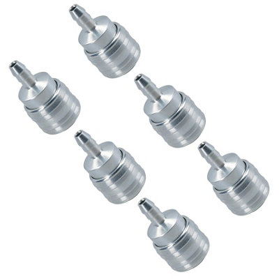 AB Tools Euro Air Line Hose Quick Release Connector Coupler Barb With 8mm Hose Tail 6Pc from B&Q