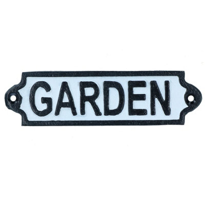AB Tools Garden Cast Iron Sign Plaque Door Wall House Gate Fence Post Yard Shed from B&Q