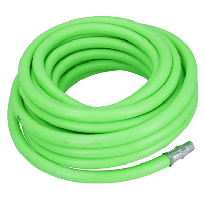 B&Q -  10 Metres Soft Rubber Hi-Vis Air Compressor Hose Airline 1/4 Bsp Male Thread