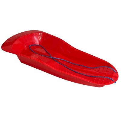 AB Tools 1 Red Plastic Heavy Duty Outdoor Snow Sledge Toboggan Sleigh Bobsleigh from B&Q