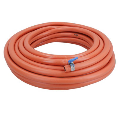 B&Q -  Drain Down Pvc Rubber Hose 15 Metres No Kink With Hose Clip Plumbing