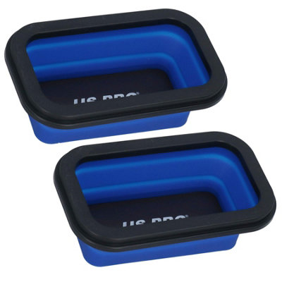 AB Tools Collapsible Magnetic Magnet Parts Tray Storage Holder Container 80 X 135mm 2 Pack from B&Q
