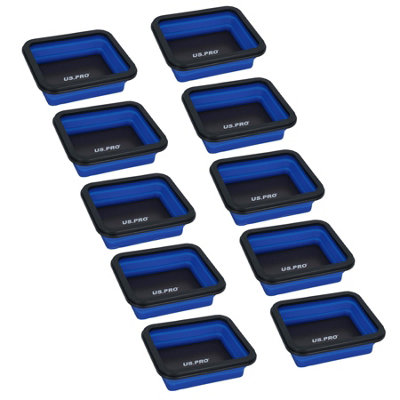 AB Tools Collapsible Magnetic Magnet Parts Tray Storage Holder Container 132 X 158mm 10 Pack from B&Q