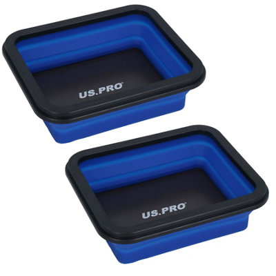 AB Tools Collapsible Magnetic Magnet Parts Tray Storage Holder Container 132 X 158mm 2 Pack from B&Q