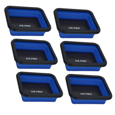 AB Tools Collapsible Magnetic Magnet Parts Tray Storage Holder Container 132 X 158mm 6 Pack from B&Q