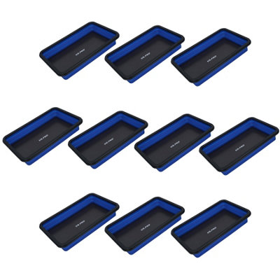 AB Tools Collapsible Magnetic Magnet Parts Tray Storage Holder Container 178mm X 278mm 10 Pack from B&Q
