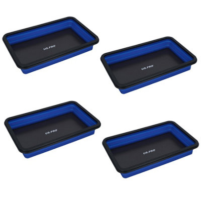 AB Tools Collapsible Magnetic Magnet Parts Tray Storage Holder Container 178mm X 278mm 4 Pack from B&Q