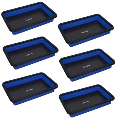 AB Tools Collapsible Magnetic Magnet Parts Tray Storage Holder Container 178mm X 278mm 6 Pack from B&Q