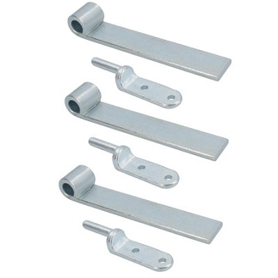 B&Q -  Hd Strap Tailgate Straight Hinge 160mm Long + 12.5mm Bolt On Gudgeon Pin 3Pk