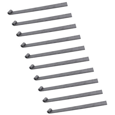 Ab Tools Trailer Tailgate Strap Hinge Self Colour 12.5Mm Pin Weld On 460Mm Long 10Pc