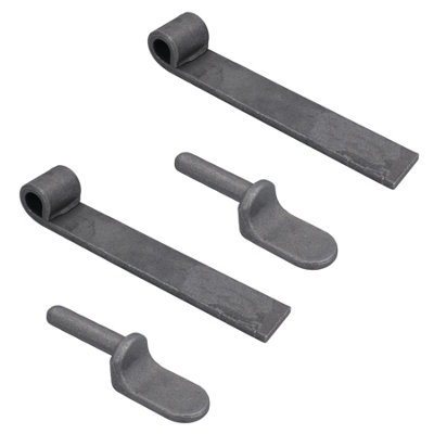 Ab Tools Tailgate Straight Hinge 150 X 30Mm + 12.5Mm Weld On Gudgeon Pin Self Colour 2Pk