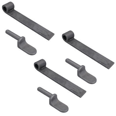 B&Q -  Tailgate Straight Hinge 150 X 30mm + 12.5mm Weld On Gudgeon Pin Self Colour 3Pk