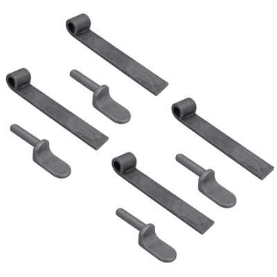 B&Q -  Tailgate Straight Hinge 150 X 30mm + 12.5mm Weld On Gudgeon Pin Self Colour 4Pk