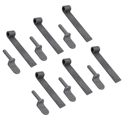 Ab Tools Tailgate Straight Hinge 150 X 30Mm + 12.5Mm Weld On Gudgeon Pin Self Colour 6Pk