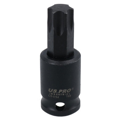 AB Tools T55 Male Torx Star Impact Impacted Shallow Short Bit Socket 3/8In Drive from B&Q