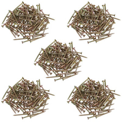 AB Tools Countersunk Wood Screws 5.0 X 60mm Serrated Edge Prevent Splitting Pz2 500Pc from B&Q