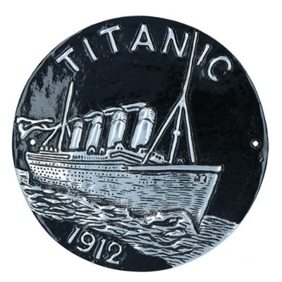 AB Tools Titanic Aluminium Sign Plaque Door Wall House Gate Garden Cruise Ship Boat from B&Q