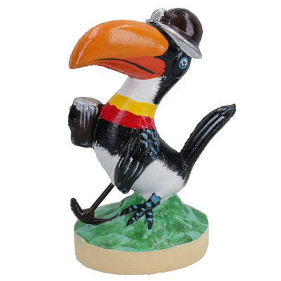Toucan Miner Exotic Bird Cast Iron Statue Figure Trophy Ornament Sculpture - Image 3