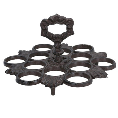 AB Tools 12 Egg Holder Rack Basket Cast Iron Metal Kitchen Chicken Storage Cookware from B&Q
