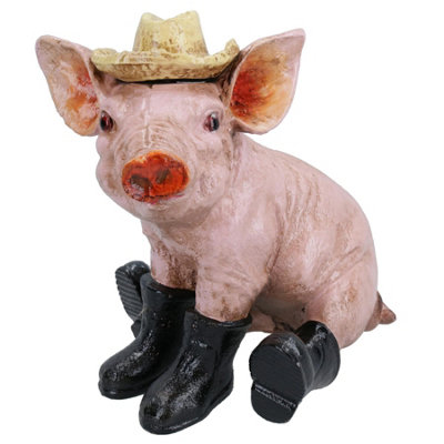 AB Tools Pig With Boots Cast Iron Model Statue Figure Collectible Sculpture Ornament Hog from B&Q