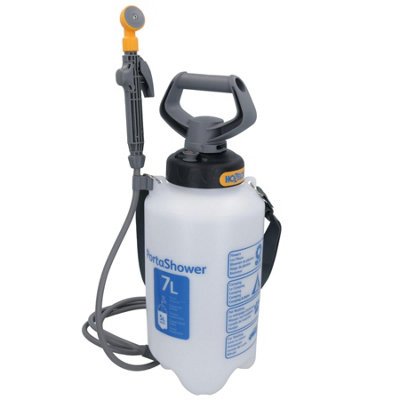 B&Q -  Pressure Sprayer Porta Portable Outdoor Shower Camping Caravan Festival 7Ltr