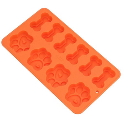 AB Tools Silicone Dog Bone Paw Print Treat Mould Baking Cooking Dog Treat Home from B&Q