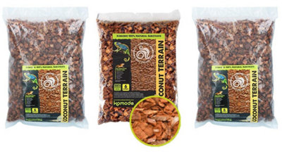 B&Q -  3Pack 6 Litre Natural Coconut Husk Terrain  Reptile Insect Bedding Covering