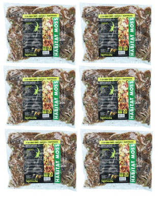 AB Tools 6 Pack Of 1.5L Habitat Moss Natural Substrate For Reptile Frog Snake Gecko from B&Q