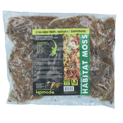 AB Tools 1 Pack Of 1.5L Habitat Moss Natural Substrate For Reptile Frog Snake Gecko from B&Q